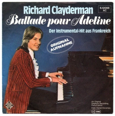 Richard Clayderman - Ballade pour Adeline (Instrumental-Hit) / Single von 1977 - Bild 1 von 4