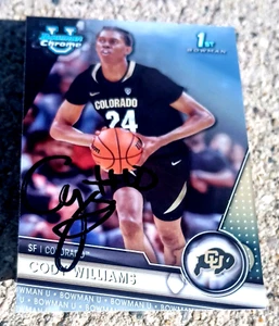 CODY WILLIAMS Colorado carta FIRMATA ARCIERE U CHROME UTAH JAZZ bufali - Foto 1 di 1