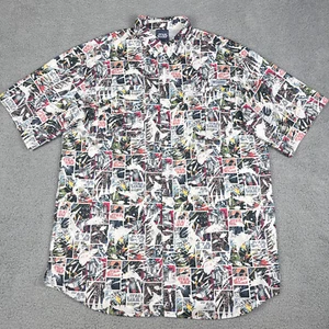 Rare Star Wars Columbia PFG Fishing Shirt Mens XLT White Cantina II Tamiami UPF - Picture 1 of 11