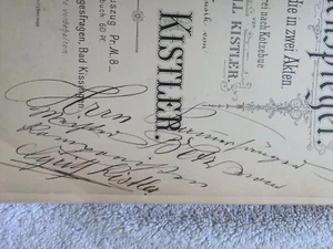 FIRMADO Cyrill Kistler Eulenspiegel puntuación vocal 1889? Espejo búho partitura musical M3 - Imagen 1 de 11