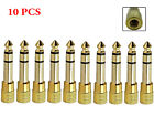 10 pcs 6.35mm 1/4" Male to 3.5mm 1/8" Female TRS Stereo Audio Headphone Adapter