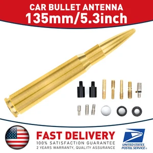 5.3" Bullet Style 0.5 Cal Gold Antenna Mast for Toyota Tacoma Tundra 4Runner - Picture 1 of 12