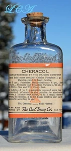 Botella antigua OWL DRUG Co FORMADORA DE HÁBITO NARCÓTICO con 1 ala BÚHO en mortero - Imagen 1 de 5