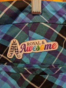 Royal and Awesome Golf Shorts Blue Purple Plaid Men's Size 34 - Picture 1 of 4