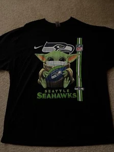 Seattle Seahawks and Baby Yoda T-Shirt Size 2XL - Picture 1 of 4