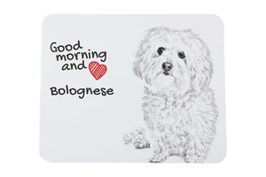 Bolognezer muismat met hond Art-Dog - Afbeelding 1 van 7