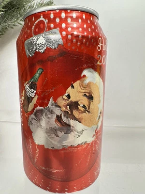 Coca Cola Classic 2004 edición navideña lata de refresco de Papá Noel coleccionista vacía abierta Foto 1 de 4