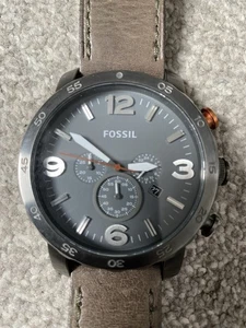 Fossil Men's Chronograph Watch Leather Strap 5ATM - Picture 1 of 10