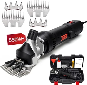 Tijeras eléctricas para ovejas 550 W - Cortapelos profesionales dos cuchillas, 6 velocidades Hea - Imagen 1 de 8