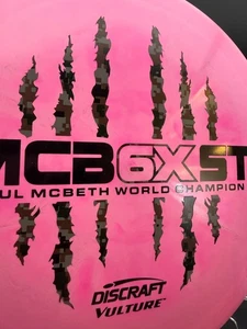 Discraft Paul McBeth 6x ESP Vulture Pink with Camo and Black foil 173-174g - Picture 1 of 4