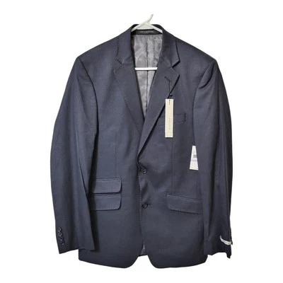 Blazer Suite Perry Ellis Portfolio Calce Ajustado Azul Sólido Dos Botones Separados 48R  Foto 1 de 4