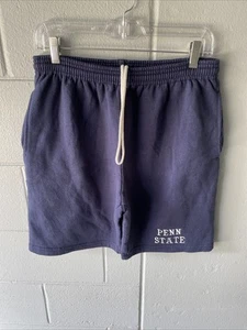 Vintage Jerzees Penn State Sweat Shorts Navy Blue Size Large Made in USA 80s 90s - Picture 1 of 6