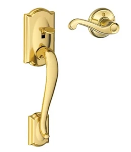Schlage Camelot Untergriffset in Messing poliert FE285 CAM 605 FLA - Bild 1 von 1