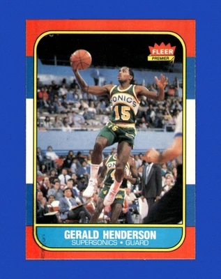 1986-87 Fleer Set-Break # 45 Gerald Henderson NM-MT OR BETTER *GMCARDS* - Image 1 of 2