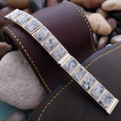 12K Gold-Filled 5/8" Gemex Monte Carlo Unused 1950s mcm nos Vintage Watch Band - Image 1 of 4