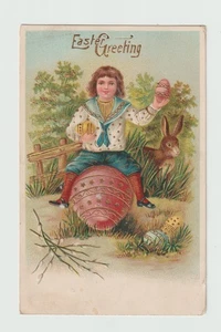 Oster-. Hase IN Relief Mit Vergoldung. CPA 6097 - Picture 1 of 2