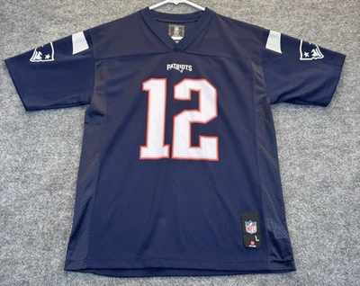 Ropa del equipo NFL Tom Brady #12 Patriots camiseta juvenil talla grande 14/16 Foto 1 de 4