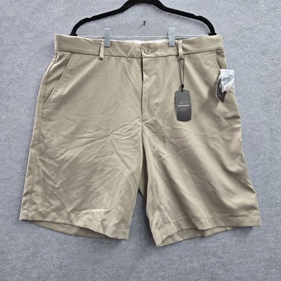 Pantalones Cortos Greg Norman For Tasso Elba Hombre 36 Caqui Chino Botón 10" Entrepierna Nuevos con Etiquetas Foto 1 de 4