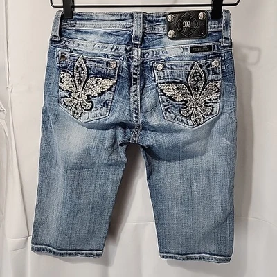 MISS ME BERMUDA JEAN SHORTS JK5792M ELÁSTICO TALLA 16 Niñas Foto 1 de 4