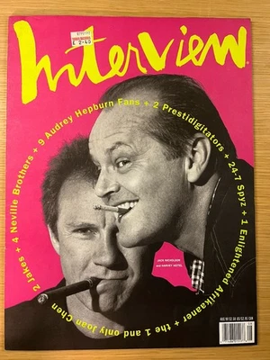 INTERVIEW MAGAZINE AUG 90 Jack Nicholson Harvey Keitel AUDREY HEPBURN/Funny Face - Image 1 of 4