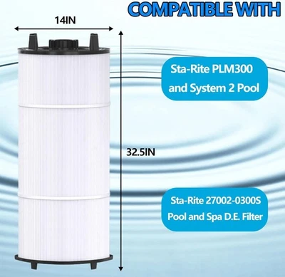 Cartucho Filtro Piscina 27002-0300S Compatible con Sistema Sta-Rite 2 Modular Med Foto 1 de 4
