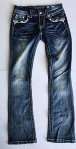 MissMe Damen Größe 26 Mid Rise Slim Boot Baumwollmischung Blau Jeans JE5880SB3R - Bild 1 von 15