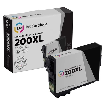 Cartucho de tinta negra LD T200XL120 200XL para Epson XP-400 XP-200 WF-2520 WF-2530 Foto 1 de 4