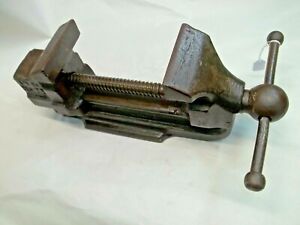 Rare A.M. Co. Large Bench Vise 4" Wide Jaws, Opens to 6", Weighs 34 lbs, USA