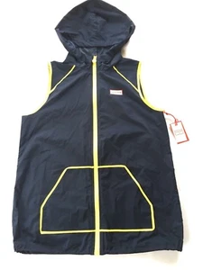 Hunter for Target Girls XL L XS Blue Yellow Zip Up Hooded Windbreaker Vest - Picture 1 of 12