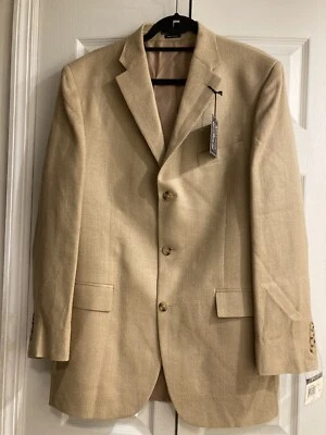 NWT American Living Blazer Tan Textured Silk Sport Coat  Jacket~42L~MSRP $275 - Image 1 of 4