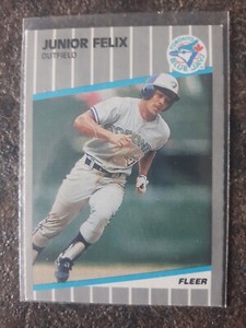 Junior Felix Rookie Fleer 1989 Baseball Card# U-69