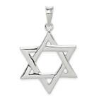 Sterling Silver Polished Star Of David Pendant 1.2 X 1.9 In