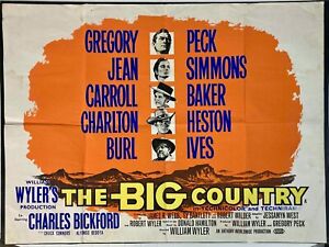 Big Country Original Quad Movie Cinema Poster Gregory Peck William Wyler 1958
