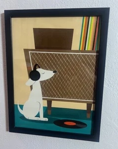 Impresión de arte de perro de la era atómica moderna de mediados de siglo sobre lienzo 4 opciones - Imagen 1 de 9