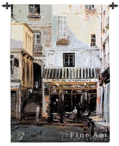 Tapiz de imagen de café escena callejera Bar de L'Entracte 38"x53" - Imagen 1 de 1