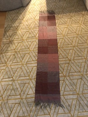 Nueva bufanda Salvatore Ferragamo mezcla de cachemir/seda 66 X 12 - roja/gris Foto 1 de 4