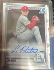 2020 Bowman Chrome Draft Levi Prater Prospect Auto Autograph #CDA-LP