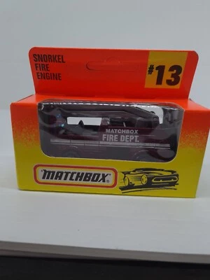 Vintage Matchbox Superfast MB #13 Snorkel Fire Engine New In Box Die-Cast Maroon - Image 1 of 4