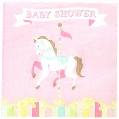 Creative Converting Carousel Luncheon Napkins Party Supplies, Multicolor - Image 1 of 2