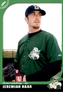 2007 Clinton Lumberkings Grandstand #14 Jeremiah Haar Keller Texas Baseball Card