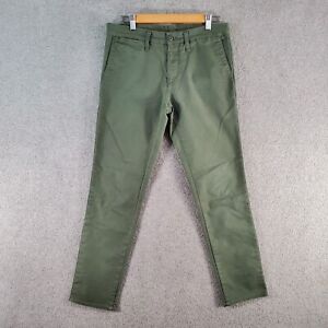 CARHARTT Pants Mens 30 x 32 Green Chino Sid Casual Tapered Pocketed Zip Fly