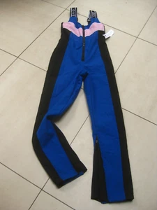 Topshop Sno Ski Pants Ladies UK 6 US2 Salopettes Ski Suit Blue Black Pink Bnwt - Picture 1 of 9