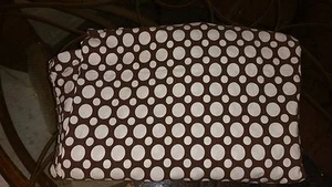 Hoja plana doble Pottery Barn Teen "lunares marrón chocolate" - Imagen 1 de 3