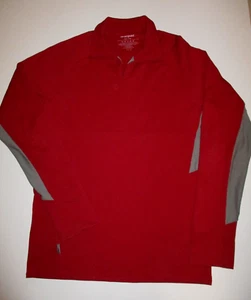 MACPAC NZ DESIGNER MENS NICE RED POLY WOOL LIGHT WEIGHT JUMPER XL IN VGC - Picture 1 of 3