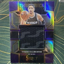 2022-23 Panini Select Tyrese Haliburton Silver Prizm Throwback Memorabilia Patch