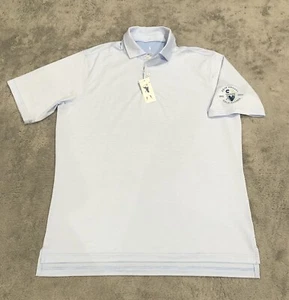 Fairway & Greene Tech Performance gestreiftes Poloshirt Herren L blau feuchtigkeitsableitend USA Flagge - Bild 1 von 8