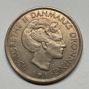 1980 Denmark 1 Krone - Beautiful Coin - #B-092 - Picture 1 of 2