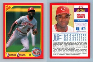 Rolando Roomes - Reds #417 Score 1990 Baseball Trading Card