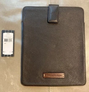 NWT Ermenegildo Zegna Italy Soft Brown Leather iPad Case Pouch Protector $400 - Picture 1 of 8
