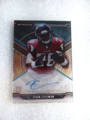 2015 Topps Strata Football Autograph Blue #SA-TC Tevin Coleman Auto 20/99 - Image 1 of 3